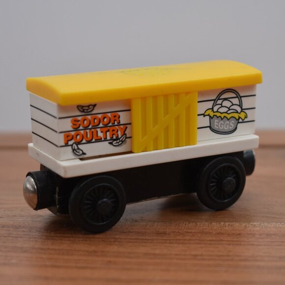 Chicken Car Sodor Poultry Tested Working Thomas and Friends Wooden Railway Train - Picture 2 of 9